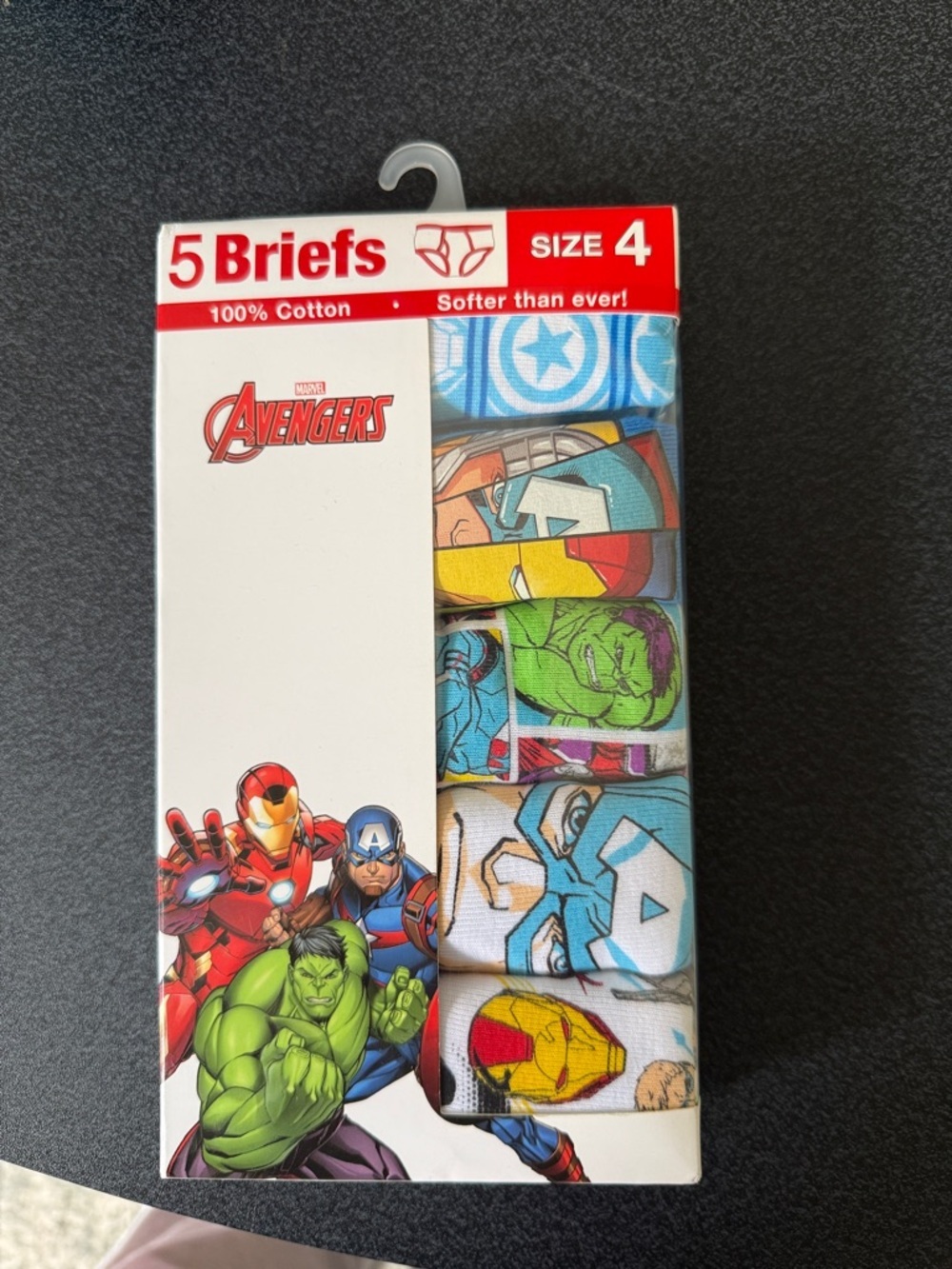 Marvel Avengers Kids Briefs - Blue, Green, Red, Yellow, White